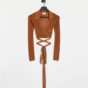 And other stories beautiful wrap tie crop top